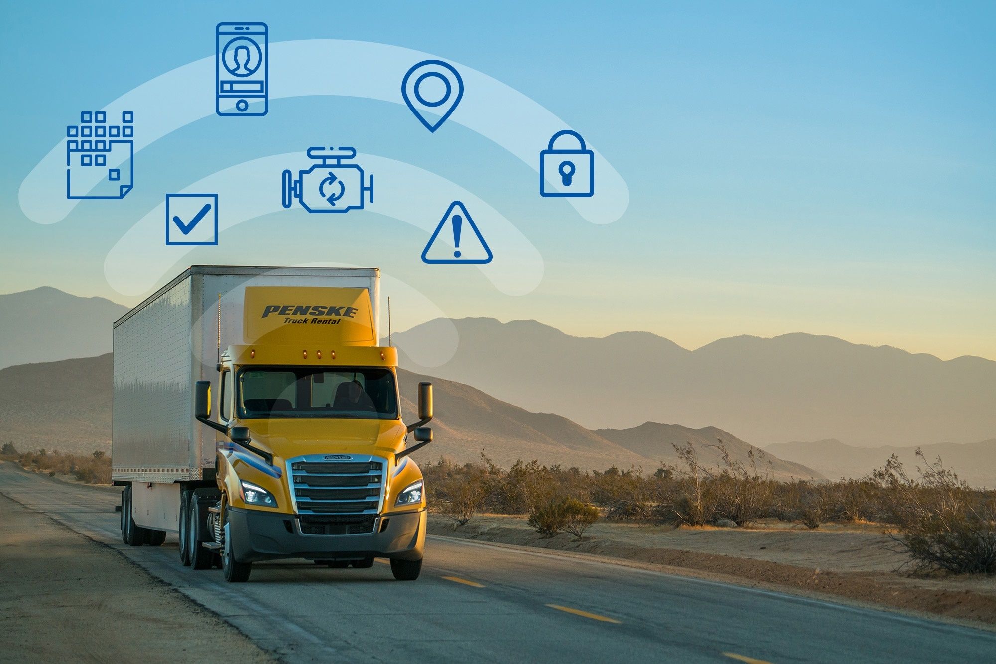 penske truck connected fleet icons