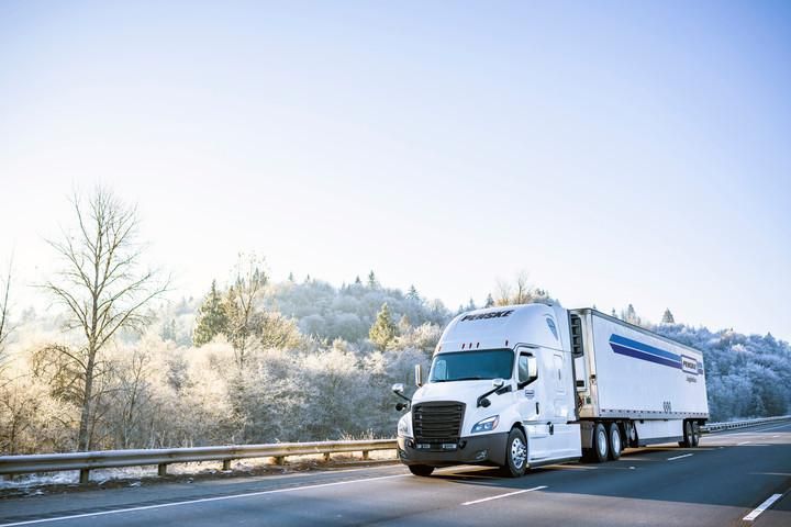 Penske Logistics Truck on highway