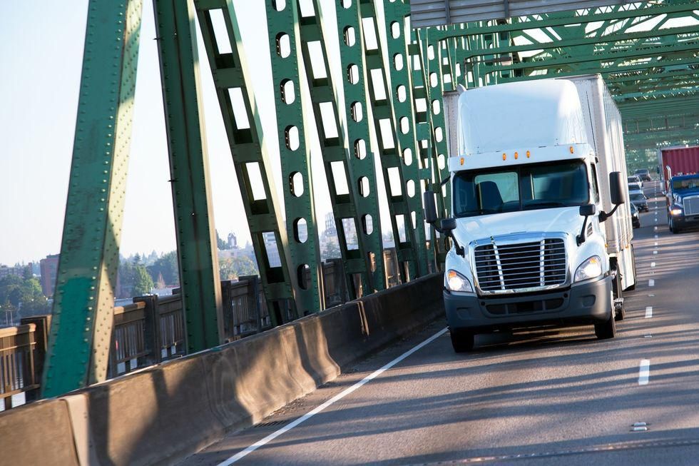 truck on bridge